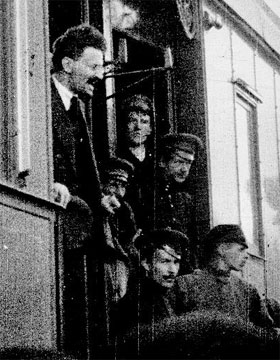 Trotsky a Petrograd il 4 maggio 1917 dc